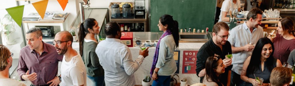 Coffee Shop Event Busy People